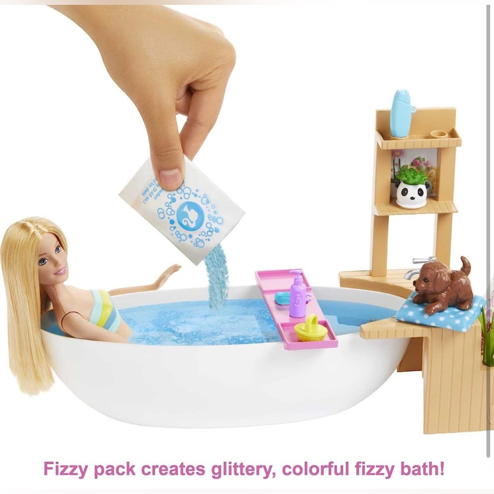 Barbie ​Fizzy Bath Doll & Playset NWT - Picture 4 of 9